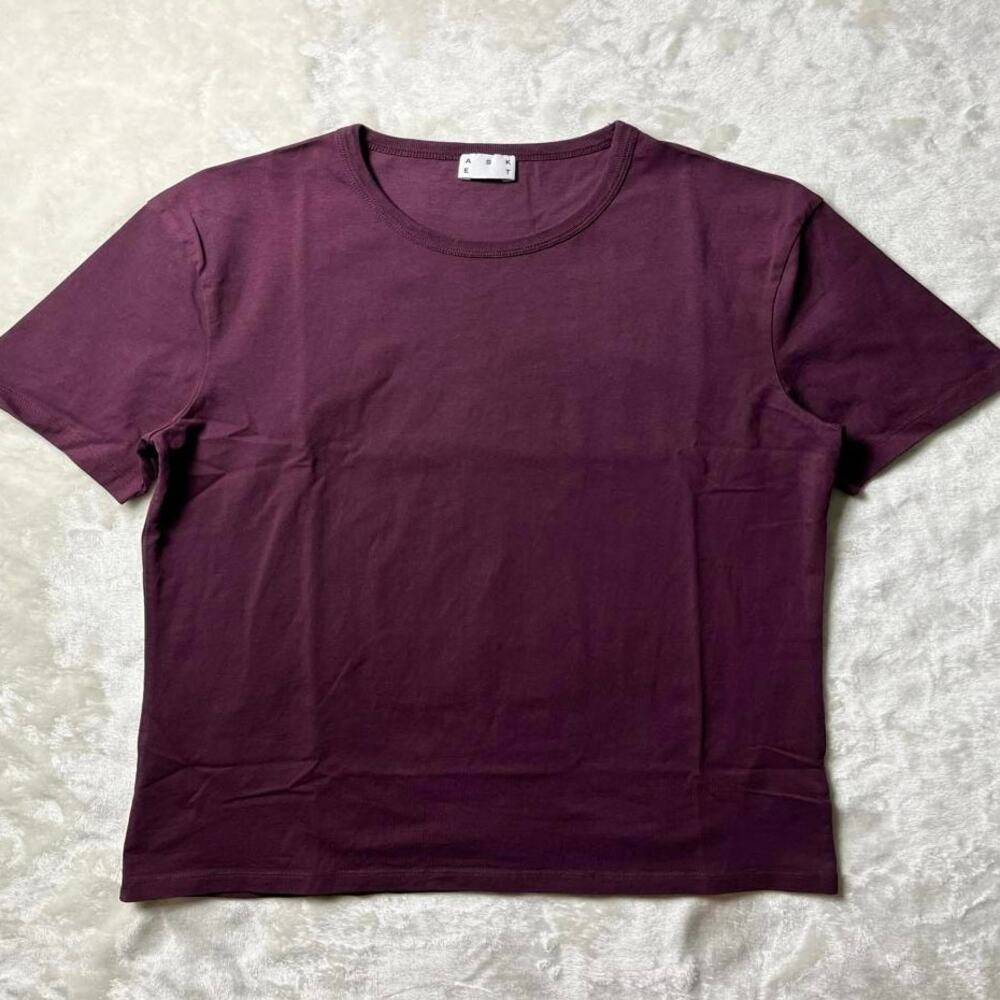 ASKET The T-Shirt Plum Purple Vino Organic Cotton Men’s M Minimal Normcore